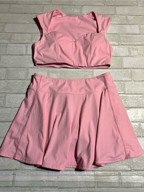 Women's Active Set Skorts and top light pink Size XL